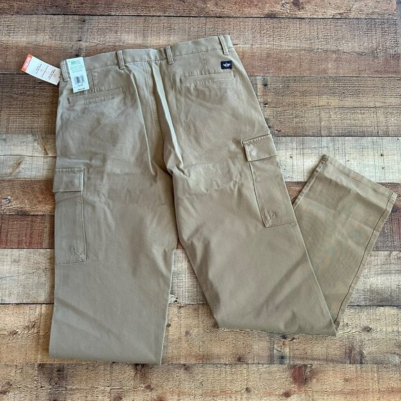Dockers Men's Straight Fit Tan Cargo Khaki Pants -34x36" - Picture 8 of 10